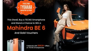 Business News | Upgrade Your Tech, Upgrade Your Ride - This Festive Season Win a Mahindra BE 6 with TECNO Smartphone