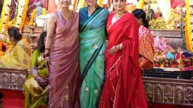 Entertainment News | Twinkle Khanna Shares Smiles with Rani, Kajol at Dugra Puja Festivities