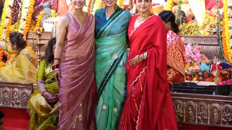 Entertainment News | Twinkle Khanna Shares Smiles with Rani, Kajol at Dugra Puja Festivities