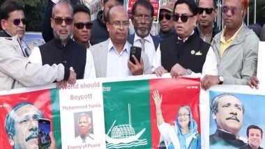World News | Awami League Holds Protest in Geneva Against Yunus Govt in Bangladesh