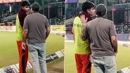 Virender Sehwag's Son Aaryavir Spotted Receiving Encouragement From His Father As He Performs His Role As 12th Man For His Team Central Delhi Kings During DPL 2025 Final (Watch Video)