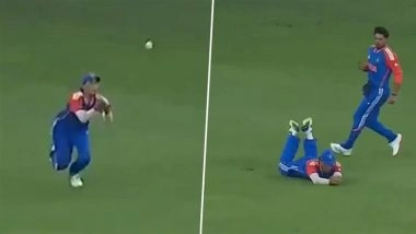 Abhishek Sharma Catch Video: Watch Indian Cricketer Scalp Diving Grab to Dismiss Saim Ayub During IND vs PAK Asia Cup 2025 Super 4 Match