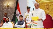 Acharya Devvrat Sworn in as Governor of Maharashtra at Darbar Hall of Raj Bhavan in Mumbai; Reads Oath in Sanskrit (See Pics)