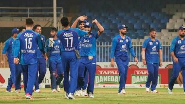 Afghanistan Defeat UAE By 38 Runs in UAE Tri-Series 2025; Sediqullah Atal and Ibrahim Zadran's Half-Centuries, Sharafuddin Ashraf and Rashid Khan's Three-Wicket Hauls Help AFG Edge Past Hosts