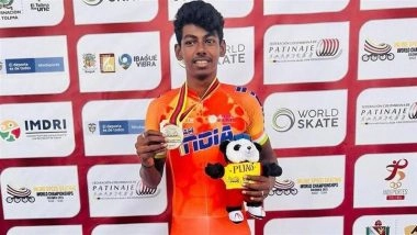 Anandkumar Velkumar Wins World Speed Skating Championship 2025! Indian Athlete Creates History As He Wins Gold Medal in 1000M Sprint Event