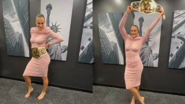 Aryna Sabalenka Receives Custom WWE Belt After US Open 2025 Title Win, World No 1 Tennis Star Poses With It, Says ‘Isn’t It Cute?’ (Watch Video)