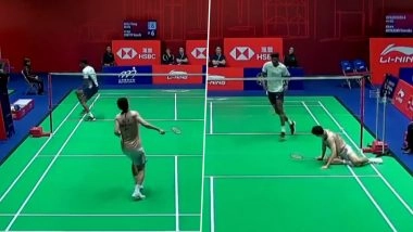 Ayush Shetty Switches Badminton Racquet Mid-Rally and Wins Point Against Su Li-Yang During Hong Kong Open 2025 (Watch Video)