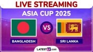 Bangladesh vs Sri Lanka, Asia Cup 2025 Free Live Streaming Online: How To Watch BAN vs SL T20I Cricket Match Live Telecast on TV in India?
