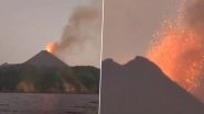Barren Island Eruption Caught on Camera: India's Only Active Volcano Erupts Twice in Span of 8 Days, Video Goes Viral