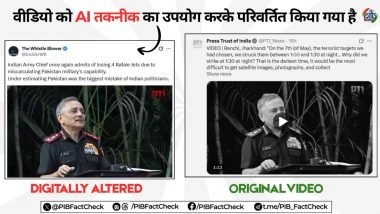 Did CDS General Anil Chauhan Admit to India Losing 4 Rafale Aircrafts During Operation Sindoor Against Pakistan? PIB Fact Check Debunks Digitally Altered Video