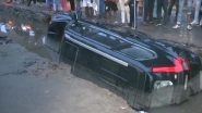 Mahindra Scorpio-N Flips Onto Side After Falling Into Water-Filled Pothole Outside Patna Junction, SUV Owner Nitu Singh Choubey Calls Incident &lsquo;Conspiracy To Defame Bihar Govt&rsquo; (Videos)