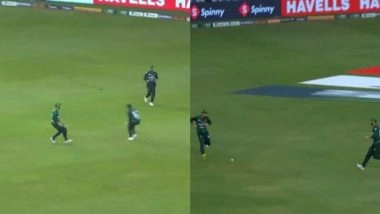 Comedy of Errors! Three Pakistan Fielders Converge But Still Miss Sanju Samson's Catch During IND vs PAK Asia Cup 2025 Super 4 Match (Watch Video)