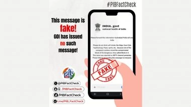 Did Narendra Modi-Led Government Issue Advisory Asking Citizens To Avoid Cold Drinks as They Are Contaminated With Ebola Virus? PIB Fact Check Reveals Truth About Viral WhatsApp Message