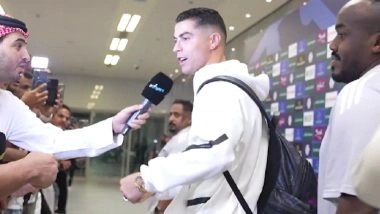 'You're Not Strong...' Cristiano Ronaldo Reacts After Shaking Hands With Journalist Following Al-Nassr's Win Against Al-Ittihad in Saudi Pro League 2025-26 (Watch Video)