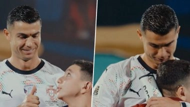'Made a New Friend Yesterday' Cristiano Ronaldo Shares Heartfelt Post for Young Mascot Who Broke Down Upon Accompanying Him Before Portugal's FIFA WC 2026 Qualifier Against Armenia (Watch Video)