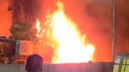 Mumbai Fire: Massive Blaze Erupts in Parking Lot of Dadar Railway Station Near Platform 13 and 14, Video Surfaces