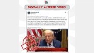 Did US President Donald Trump Claim That India Lost 7 Fighter Jets During Operation Sindoor Against Pakistan? PIB Fact Check Debunks Digitally-Altered Fake Video