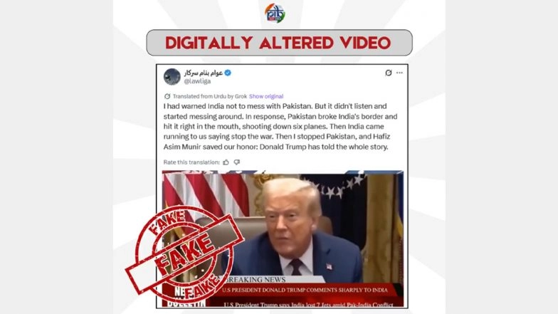 Know Truth As Donald Trump Claims India Lost 7 Fighter Jets During Op Sindoor Against Pakistan