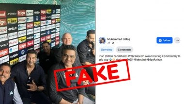 Fact Check: Did Irfan Pathan Shake Hands With Wasim Akram in Commentary Box During Asia Cup 2025? Here's Truth