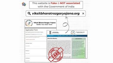PIB Reveals Truth About 'viksitbharatrozgaryojana.org' Claiming To Recruit for Various Positions