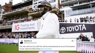 Chris Woakes Retires: Gautam Gambhir Lauds England All-Rounder After His Retirement From All Formats; India Head Coach Says, 'One of the Bravest To Ever ...'