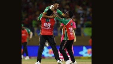 Guyana Amazon Warriors Beat Saint Lucia Kings by 14 Runs in Qualifier 1 of CPL 2025; Gudakesh Motie's Four-Wicket Haul Helps GAW Qualify for Final
