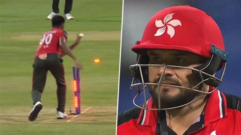 Hong Kong China Captain Yasim Murtaza Run Out by Rishad Hossain and Mustafizur Rahman After Mix-Up With Nizakat Khan During BAN vs HKC Asia Cup 2025 Match (Watch Video)