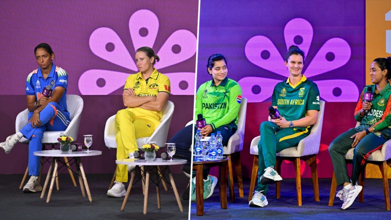 ICC Women’s World Cup 2025: Team Skippers Express Confidence During Captains’ Day Event in Bengaluru and Colombo Ahead of Women’s Cricket World Cup (See Pics)