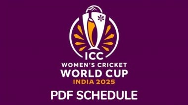 ICC Women’s World Cup 2025 Full Schedule, Free PDF Download Online: Get Fixtures, Time Table With Match Timings in IST and Venue Details of Cricket WC