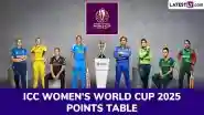 ICC Women’s World Cup 2025 Points Table Updated With NRR: Australia Move to Top Place After Massive 107-Run Win Over Pakistan