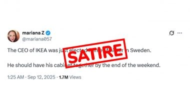 IKEA CEO Has Been Elected As New Prime Minister of Sweden? Old Joke About Furniture Company and Its Complicated Assembly Instructions Goes Viral Again