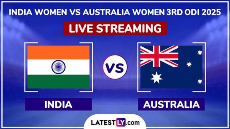 India Women vs Australia Women Live Streaming Online, 3rd ODI 2025: How To Watch IND-W vs AUS-W Cricket Match Free Live Telecast on TV?