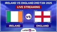 Ireland vs England Live Streaming Online, 2nd T20I 2025: How To Watch IRE vs ENG Cricket Match Free Live Telecast on TV?