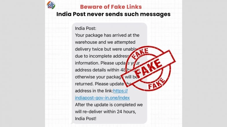 PIB Reveals Truth About India Post Message Asking To Update Address Within 24 Hours for Delivery