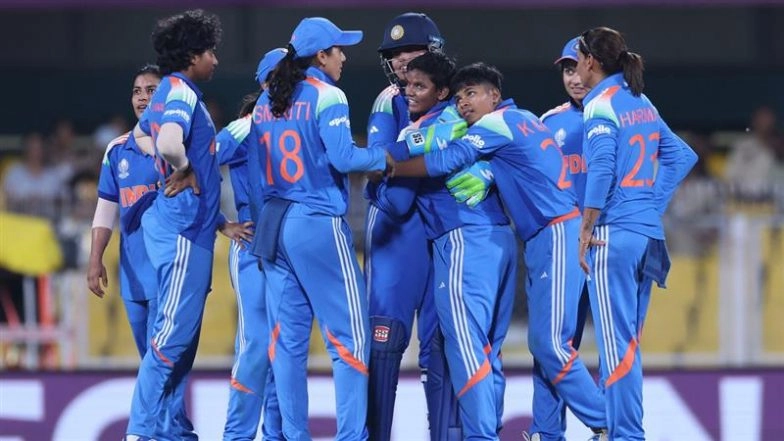 India Women Beat Sri Lanka Women by 59 Runs in ICC Women’s World Cup 2025 Match 1; Amanjot Kaur, Deepti Sharma and Bowlers Help Women in Blue Start Winning Campaign