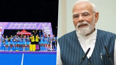 ‘Made the Nation Proud’ PM Narendra Modi Congratulates Indian Women’s Hockey Team for Winning Silver Medal in Women’s Hockey Asia Cup 2025