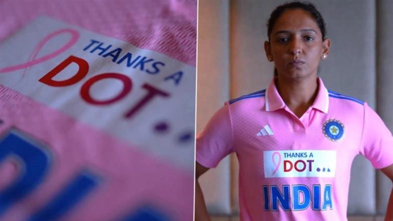 India Women’s Cricket Team To Wear Special Pink-Coloured Jersey in IND-W vs AUS-W 3rd ODI 2025 To Promote Breast Cancer Awareness (Watch Video)