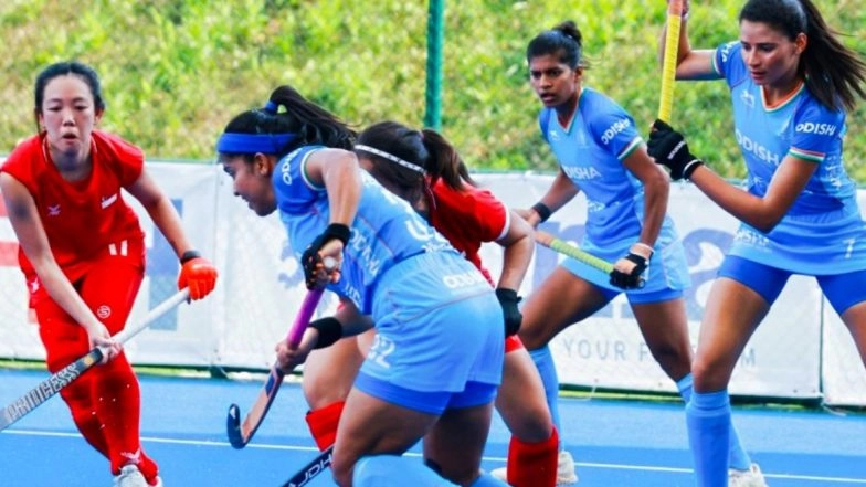 India Women's National Hockey Team Beats Singapore 12-0; Naveet Kaur, Mumtaz Khan Hat-Tricks Help Salima Tete and Co Qualify for Super 4s in Style