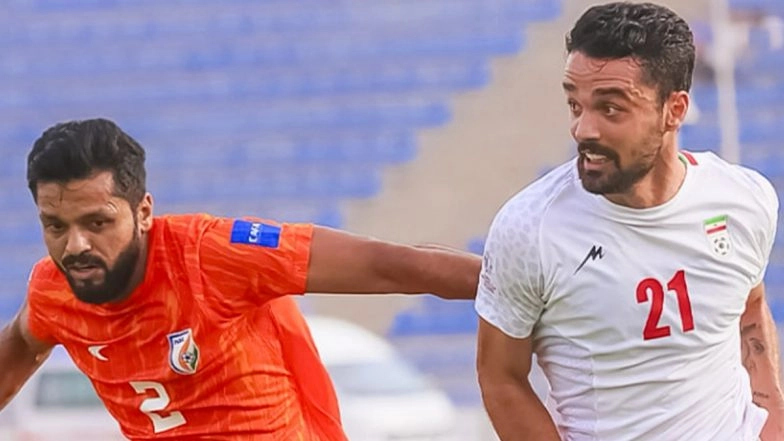 India National Football Team Lose 0-3 Against Iran in CAFA Nations Cup 2025; Resilient Effort From Blue Tigers in Vain As They Suffer First Defeat of Competition