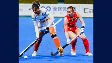 India Women’s National Hockey Team Secures 2–2 Draw Against Japan Women in Women’s Hockey Asia Cup 2025; Rutuja Pisal and Navneet Kaur’s Goal Save IND-W From Defeat