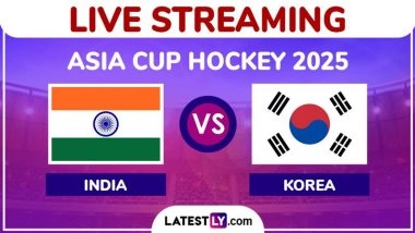 India vs Korea, Men’s Hockey Asia Cup 2025 Live Streaming Online: Watch Free Telecast of IND vs KOR Super 4's Hockey Match on TV and Online