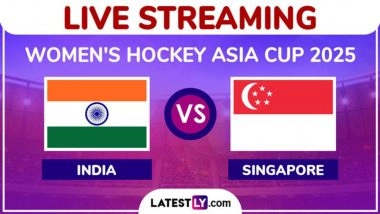 India vs Singapore, Women’s Hockey Asia Cup 2025 Live Streaming Online: Watch Free Telecast of IND vs SGP Hockey Match on TV and Online