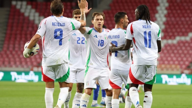 Israel 4–5 Italy, FIFA World Cup 2026 European Qualifiers: Sandro Tonali’s Late Winner Helps Azzurri Come Out on Top in Nine-Goal Thriller (Watch Goal Video Highlights)