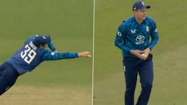 Jamie Smith Catch Video: Watch England Cricketer's Brilliant Effort As He Grabs One-Handed Sensational Catch to Dismiss Aiden Markam During ENG vs SA 1st ODI 2025