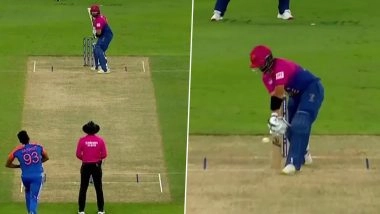 Jasprit Bumrah Castles Alishan Sharafu With Stunning Yorker During IND vs UAE Asia Cup 2025 Match (Watch Video)