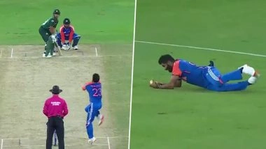 Saim Ayub Wicket Video: Watch Jasprit Bumrah Take Superb Low Catch To Dismiss Pakistan Batter During IND vs PAK Asia Cup 2025 Final