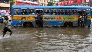 Kolkata Rains: Heavy Rainfall Leads to Severe Waterlogging in Parts of City, Disrupts Traffic Movement (Watch Videos)
