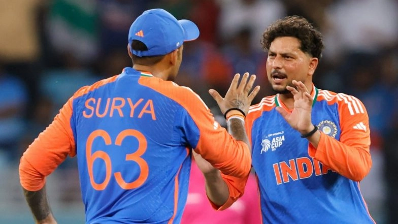 Kuldeep Yadav Three Wickets in One Over Video: Watch Star Indian Spinner Dismiss Rahul Chopra, Muhammad Waseem and Harshit Kaushik During IND vs UAE Asia Cup 2025 Match
