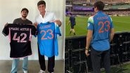 Kuldeep Yadav Meets Inter Miami Footballer Marc Astur, Latter Visits Dubai Stadium Wearing Indian Cricketer's Jersey During IND vs PAK Asia Cup 2025 Match (See Pics)