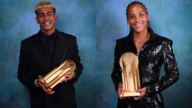 Lamine Yamal Wins Kopa Trophy at Ballon d'Or 2025 Awards, 18-Year-Old Becomes First Player to Win Honour Twice; Vicky Lopez Bags Inaugural Women's Kopa Trophy